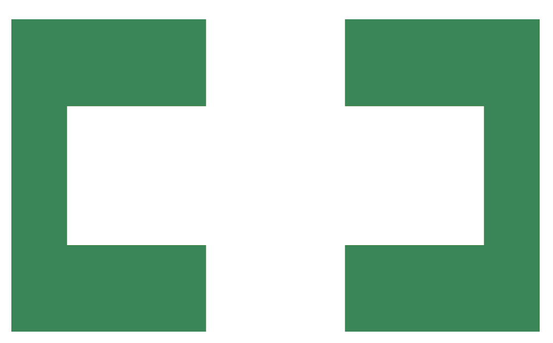 Image of white cross on green background