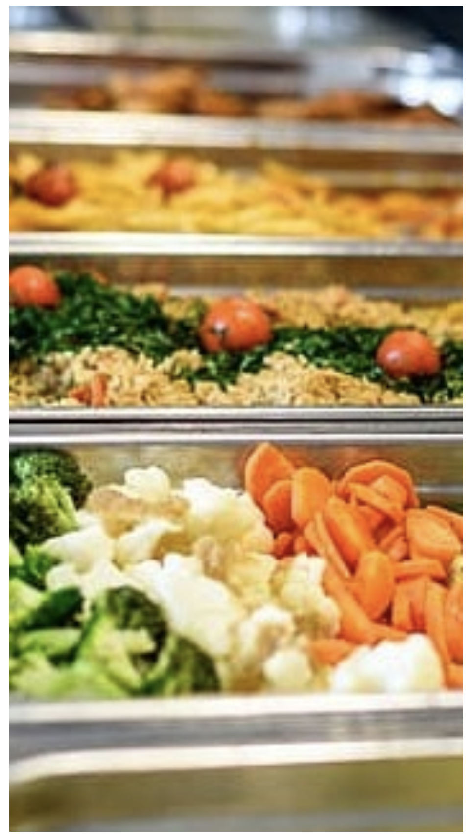 Image of prepared food in a canteen