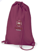 Oakfield burgundy PE drawstring bag