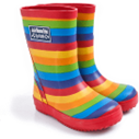 Striped wellington boots