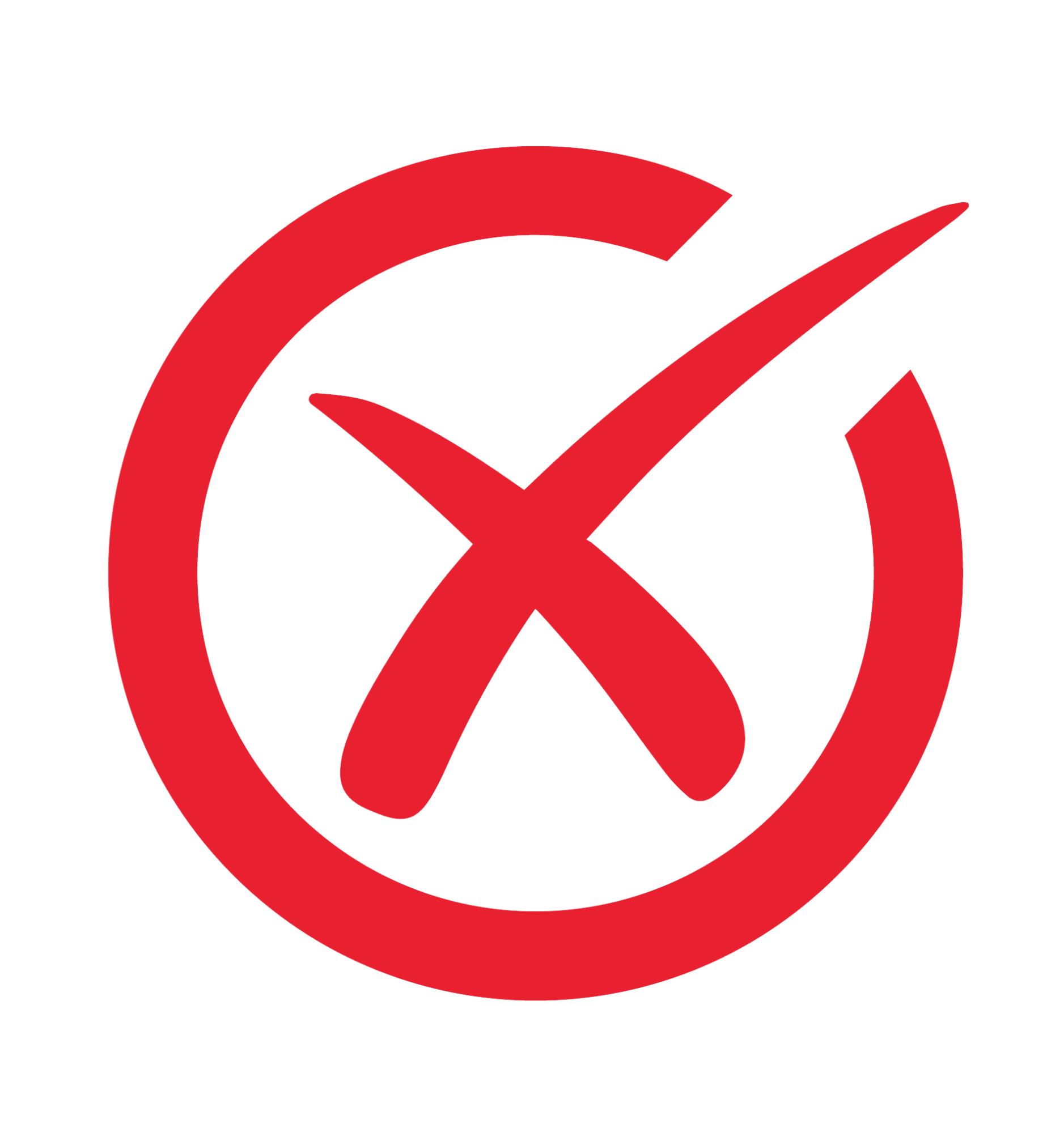 Red cross in a circle