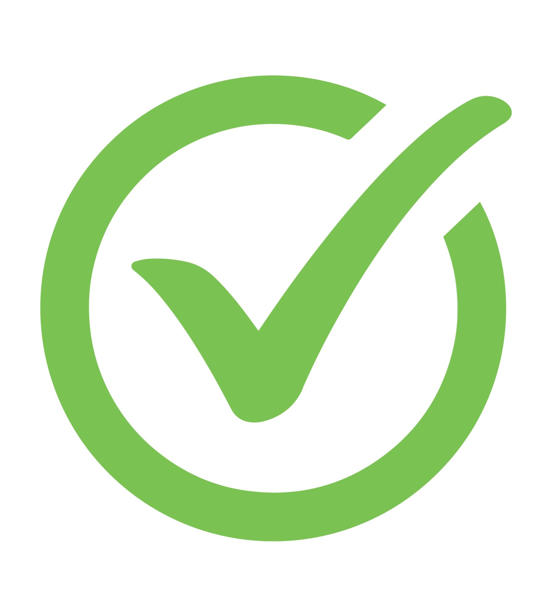 Green tick in a circle